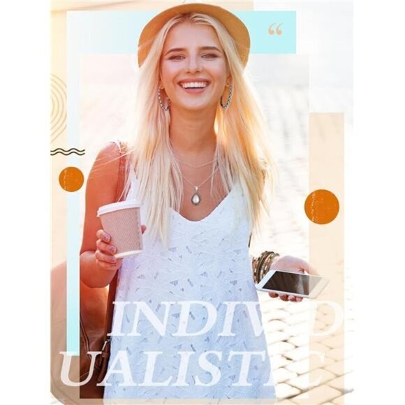 Bohemian Western Jewelry Turquoise Set Women Bohemian Pendant Layered Choker - Picture 5 of 6